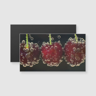 Carte Magnétique Cerises rouges dans l'eau