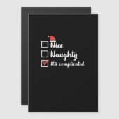 Carte Magnétique C'est Compliqué Noël Gentil Vilain  (Devant / Derrière)