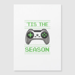 Carte Magnétique C'est la saison de jeux vidéo Noël Xmas Joueur