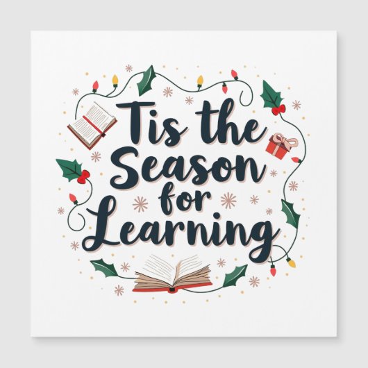 Carte Magnétique C'est la saison de l'apprentissage Noël Professeur (Devant)