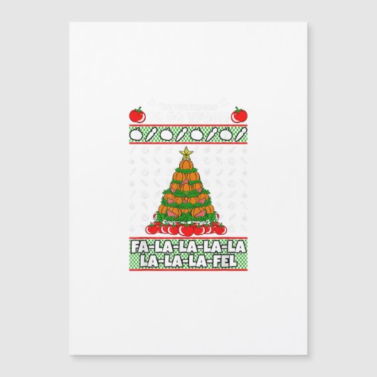 Carte Magnétique C'est La Saison De Noël Végétalienne Pyjama X-Mas  (Devant)