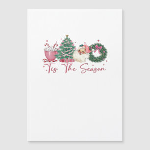Carte Magnétique C'est La Saison Joyeux Noël Mignon Xmas Café Ch
