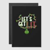 Carte Magnétique C'est Noël - Allumons la fête Classique (Devant / Derrière)