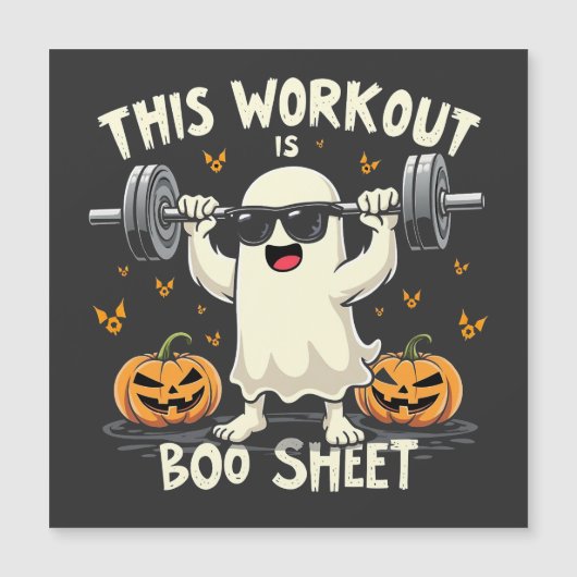 Carte Magnétique Cet Exercice Est Boo Sheet Éffrayant Halloween Fit (Devant)