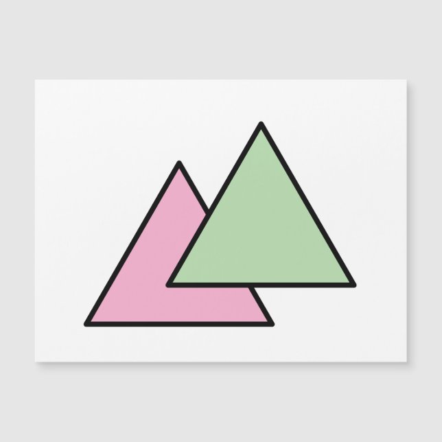 Carte Magnétique Chaîne à deux triangles (Devant)