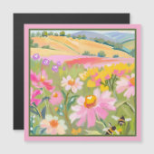 Carte Magnétique Champ avec les abeilles (Devant / Derrière)