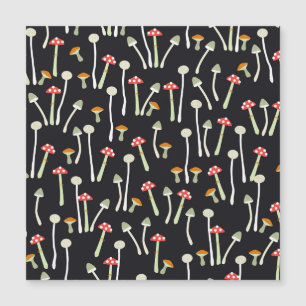 Carte Magnétique Champignons vintages d'automne design motif.