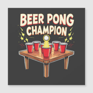 Carte Magnétique Champion de Beer Pong Jeu de Drink Ping Pong