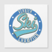 Carte Magnétique Champion de ski de Verbier (Devant)