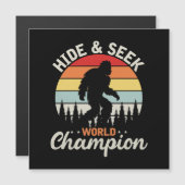 Carte Magnétique Champion du Monde de Cache-Cache Sasquatch (Devant / Derrière)