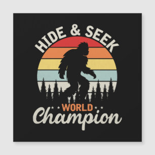 Carte Magnétique Champion du Monde de Cache-Cache Sasquatch