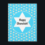 Carte Magnétique Chanukah Jelly Doughnut Etoiles juives Snowflakes<br><div class="desc">Ce ruban fait un joli ajout à votre emballage cadeau Chanukah. Ou l'utiliser avec du papier couleur solide comme contraste. Sacs cadeaux,  ballotins et papier d'emballage correspondants disponibles.</div>
