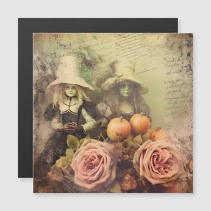 Carte Magnétique Chariot Halloween vintage (1)