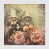 Carte Magnétique Chariot Halloween vintage (1) (Devant)