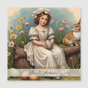 Carte Magnétique Charme vintage de Pâques
