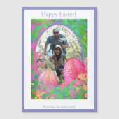 Carte Magnétique Chasse aux oeufs de Pâques Bleue (Devant)