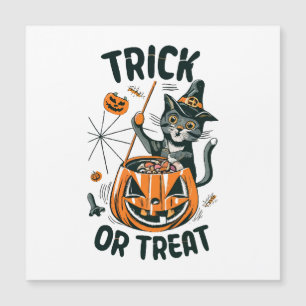 Carte Magnétique Chat d'Halloween abstrait