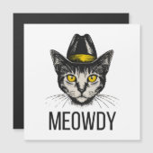 Carte Magnétique Chat Drôle de Miaou (Devant / Derrière)