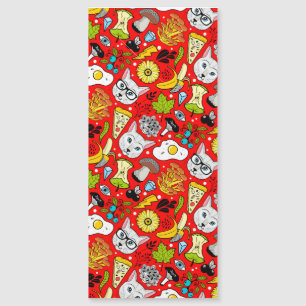 Carte Magnétique Chat et oeuf sur le rouge