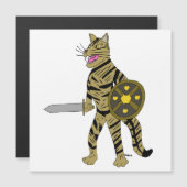 Carte Magnétique Chat guerrier (Devant / Derrière)