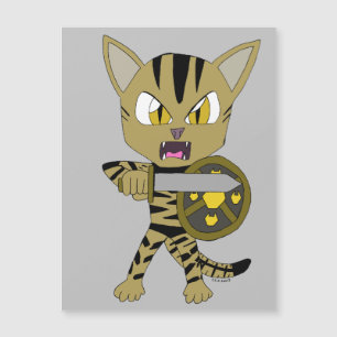 Carte Magnétique Chat guerrier Chibi