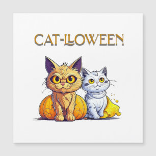 Carte Magnétique Chat Halloween