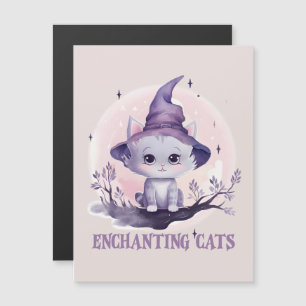 Carte Magnétique Chat sorcier enchanteur