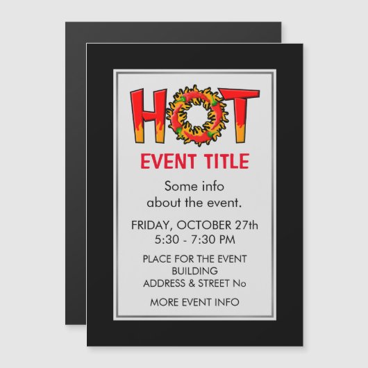 CARTE MAGNÉTIQUE CHAUD (Devant / Derrière)