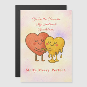 Carte Magnétique Cheesy Love & Laughs - Funny Magnetic Card