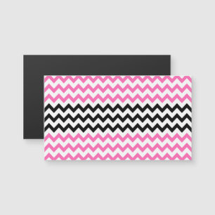 Carte Magnétique Chevron rose chaud et noir par Shirley Taylor
