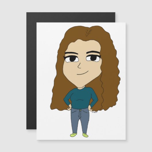 Carte Magnétique chibi (Devant / Derrière)