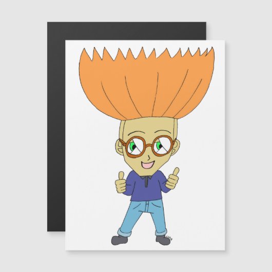 Carte Magnétique chibi (Devant / Derrière)