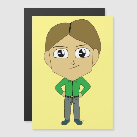 Carte Magnétique chibi (Devant / Derrière)