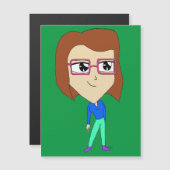 Carte Magnétique chibi (Devant / Derrière)