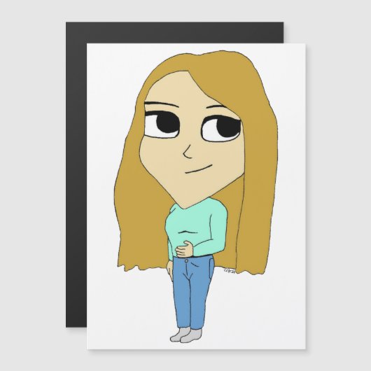 Carte Magnétique chibi (Devant / Derrière)