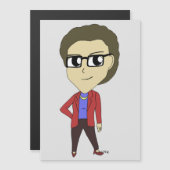 Carte Magnétique chibi (Devant / Derrière)