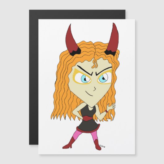 Carte Magnétique chibi (Devant / Derrière)