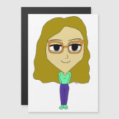 Carte Magnétique chibi (Devant / Derrière)