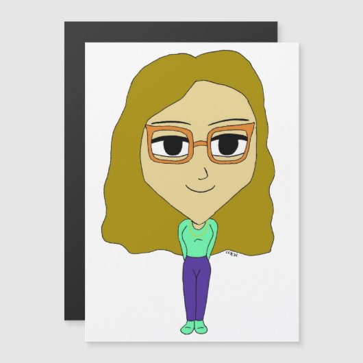 Carte Magnétique chibi (Devant / Derrière)