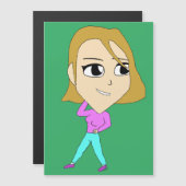 Carte Magnétique chibi (Devant / Derrière)