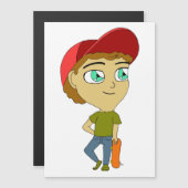 Carte Magnétique chibi (Devant / Derrière)