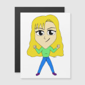 Carte Magnétique chibi (Devant / Derrière)