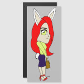 Carte Magnétique chibi bunnygirl (Devant / Derrière)