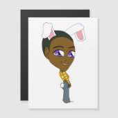 Carte Magnétique chibi bunnygirl (Devant / Derrière)