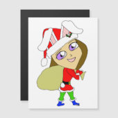 Carte Magnétique chibi bunnygirl (Devant / Derrière)