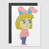 Carte Magnétique chibi bunnygirl (Devant / Derrière)