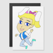 Carte Magnétique chibi bunnygirl (Devant / Derrière)