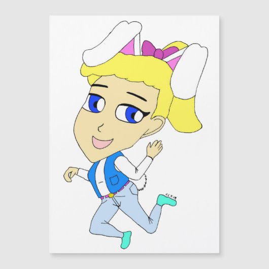 Carte Magnétique chibi bunnygirl (Devant)