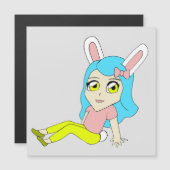 Carte Magnétique chibi bunnygirl (Devant / Derrière)