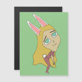 Carte Magnétique chibi bunnygirl (Devant / Derrière)